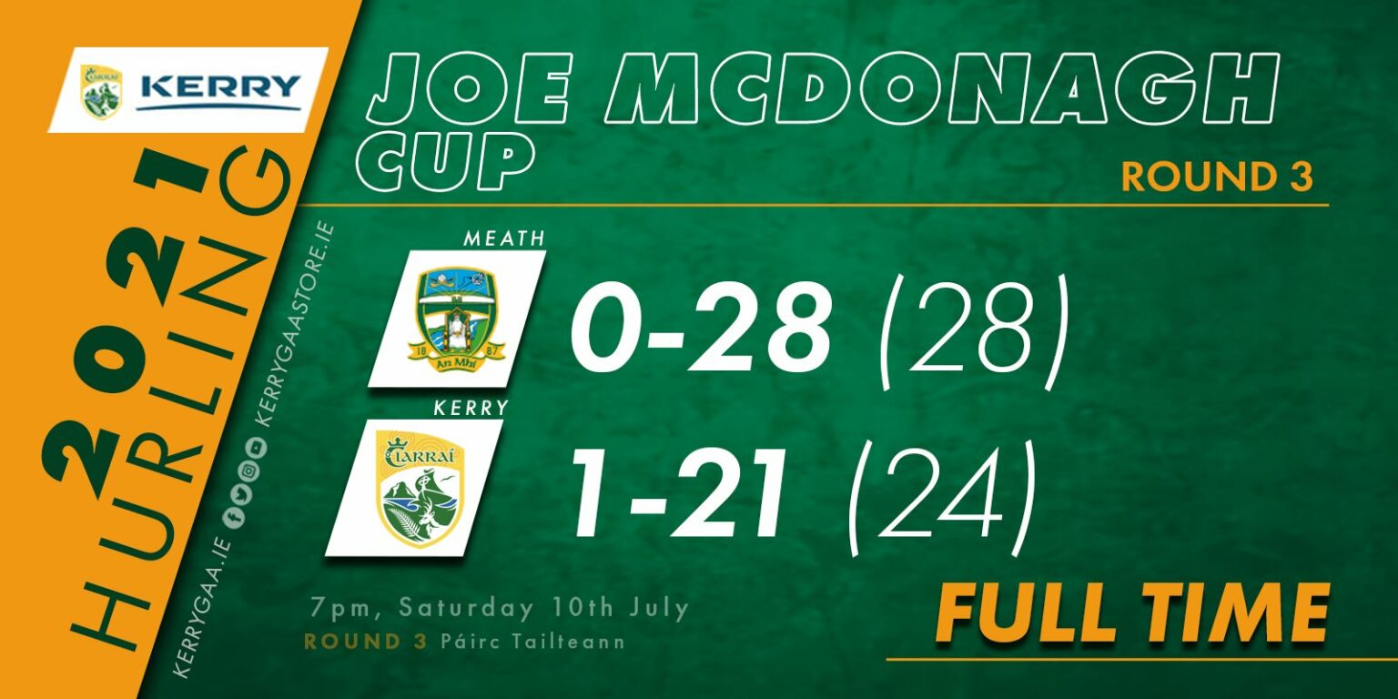 Joe McDonagh Final place secured despite Meath defeat Kerry GAA