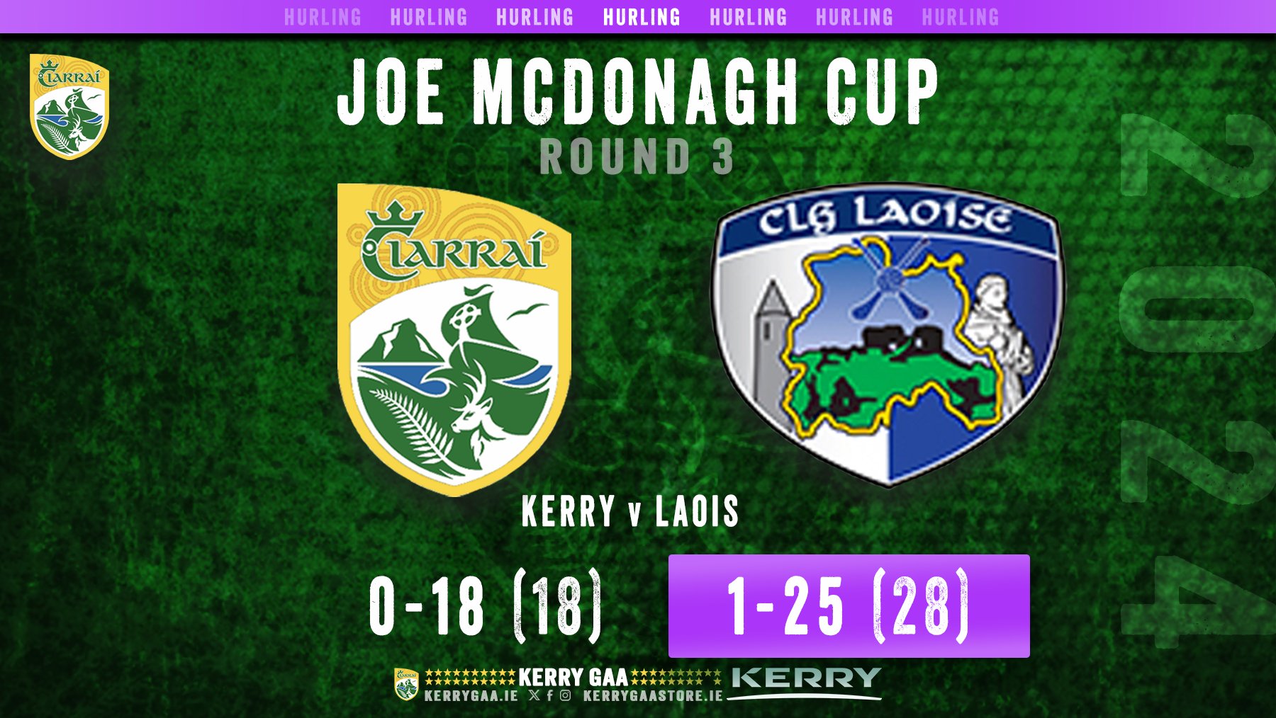 Loss to Laois in Joe McDonagh Cup