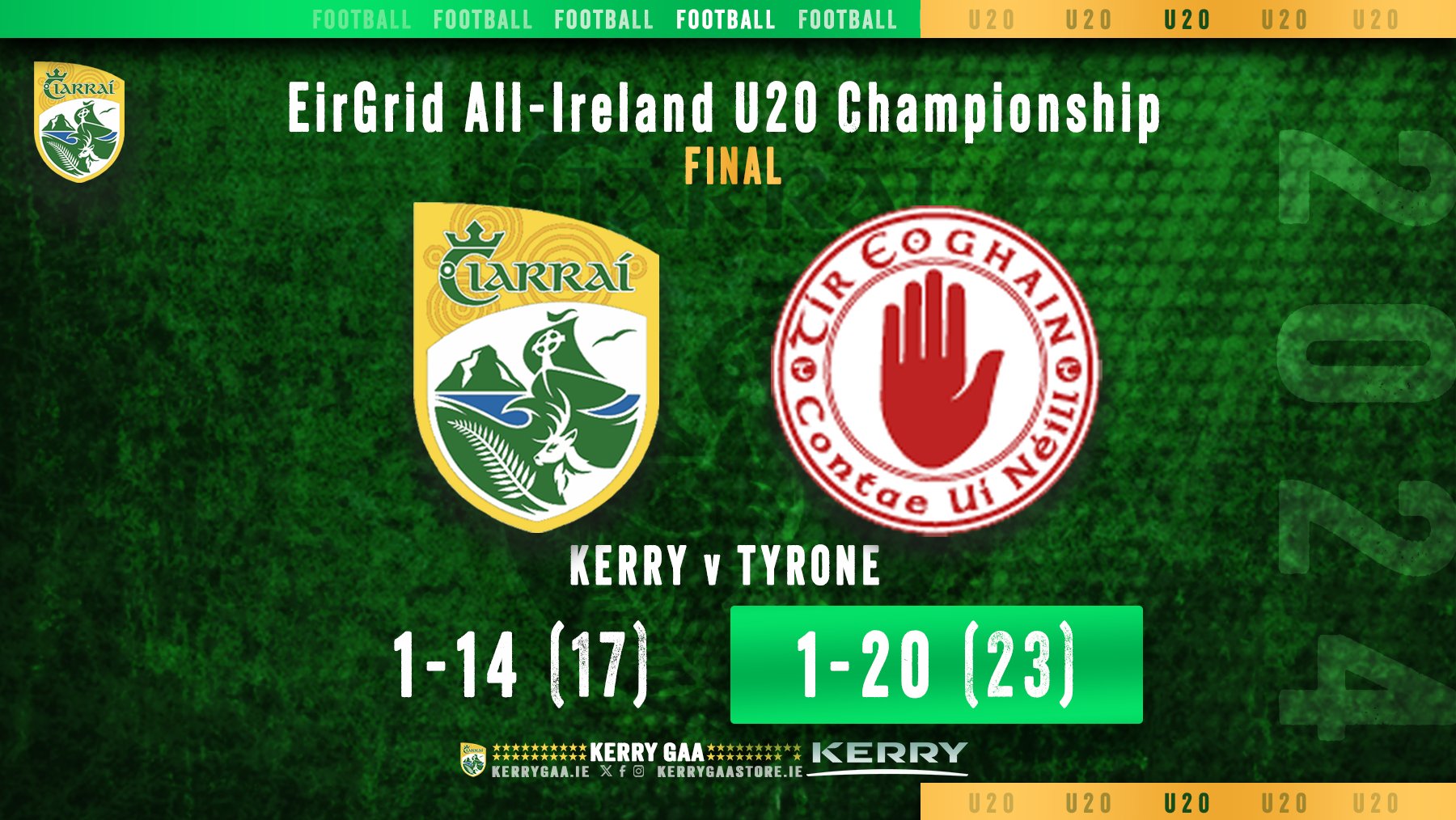Heartbreak for Kerry in All-Ireland U20 Final