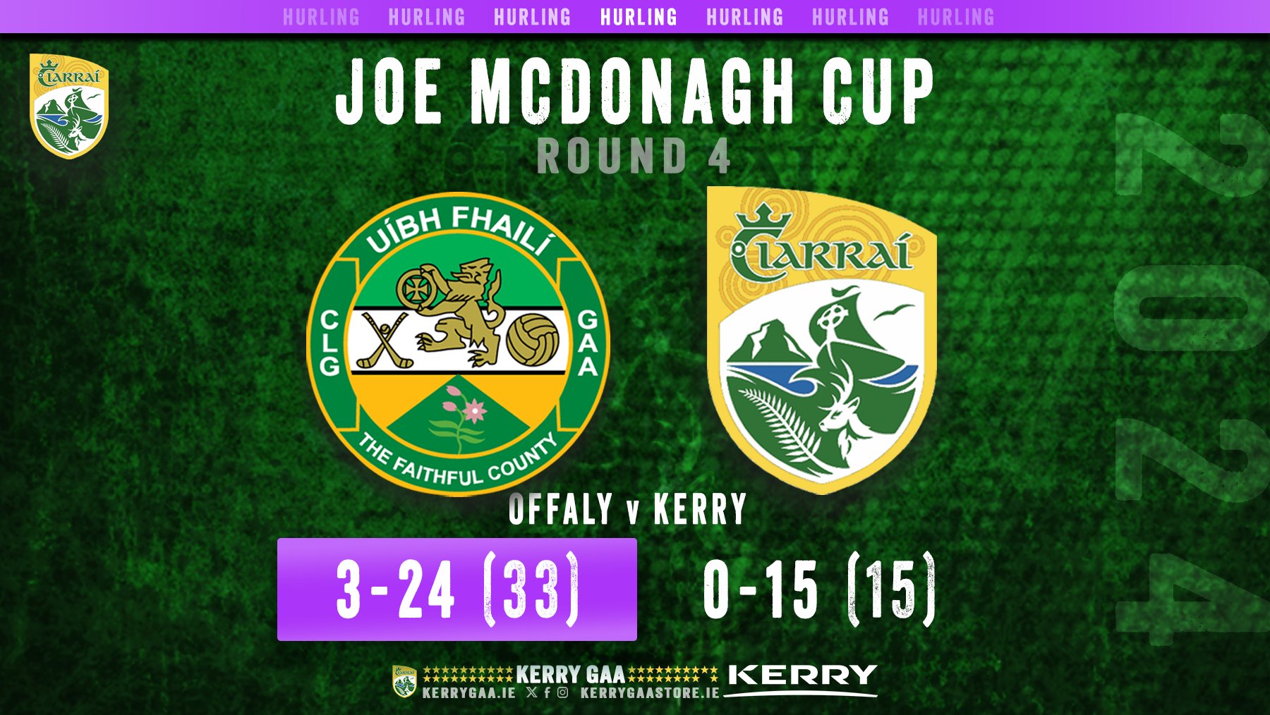 Offaly prove too strong for Kerry in Joe McDonagh Cup