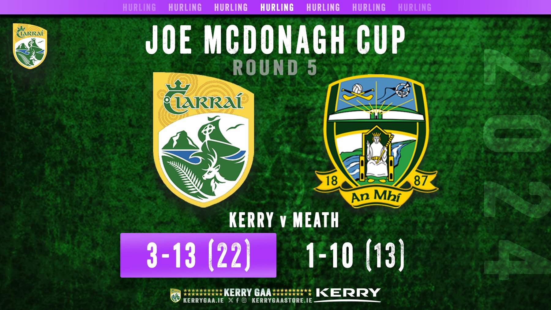 Win for Kerry over Meath in final Joe McDonagh Game