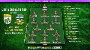 Kerry GAA - joe mcdonagh cup 2024 kerry v meath r5 team website 1