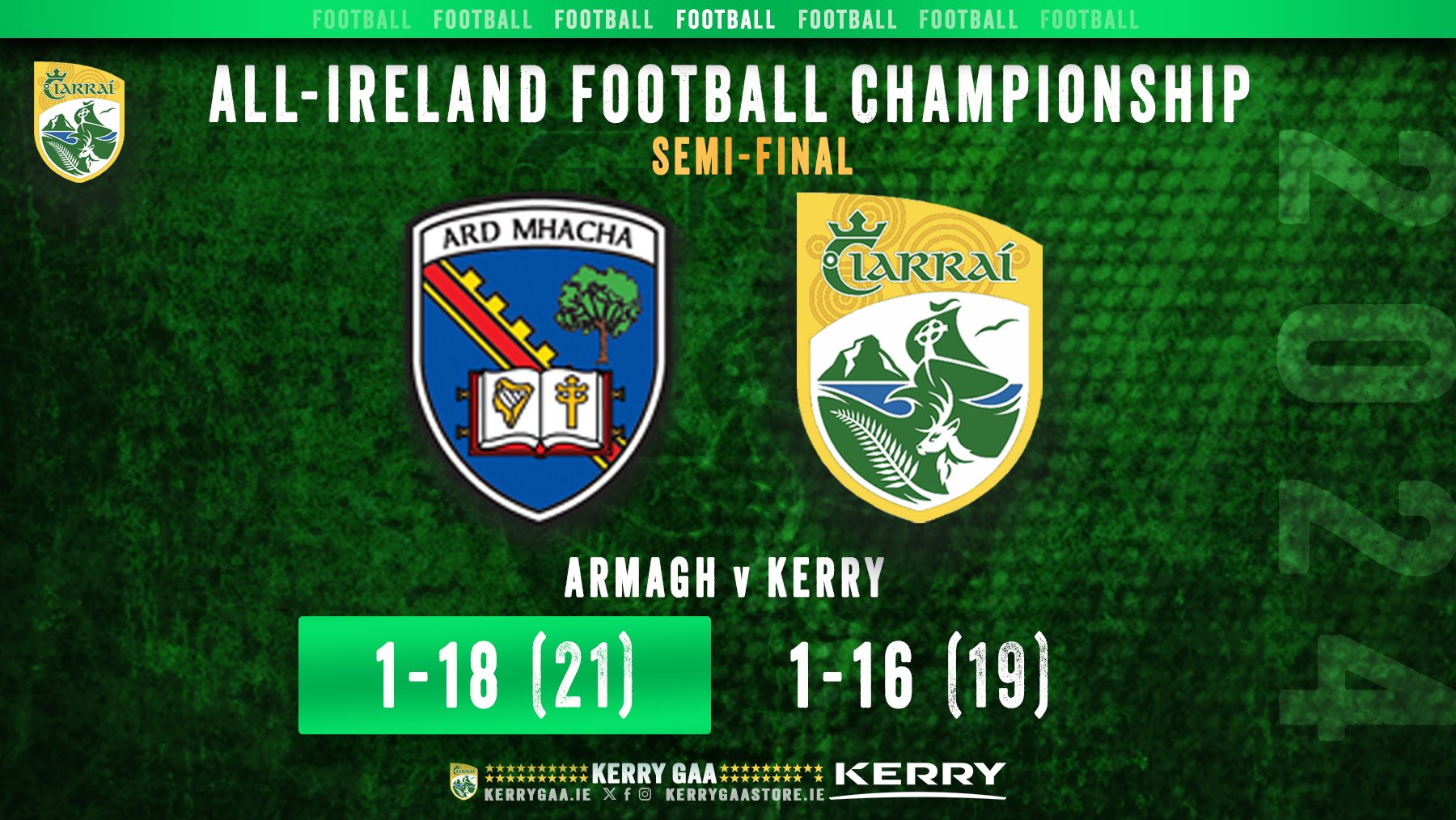 Heartbreak for Kerry in All-Ireland SFC Semi-Final
